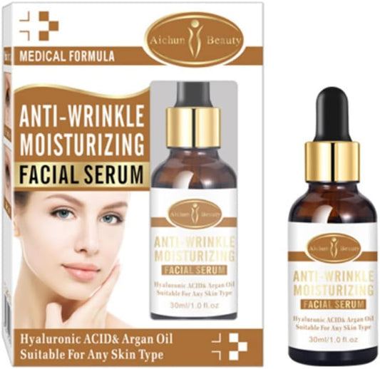 Aichun Beauty Anti-wrinkle Moisturizing Facial Serum Hyaluronic Acid Argan Oil | Suitable For Any Skin Type | 30ml |