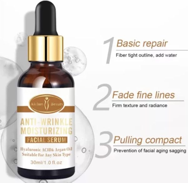 Aichun Beauty Anti-wrinkle Moisturizing Facial Serum Hyaluronic Acid Argan Oil | Suitable For Any Skin Type | 30ml |